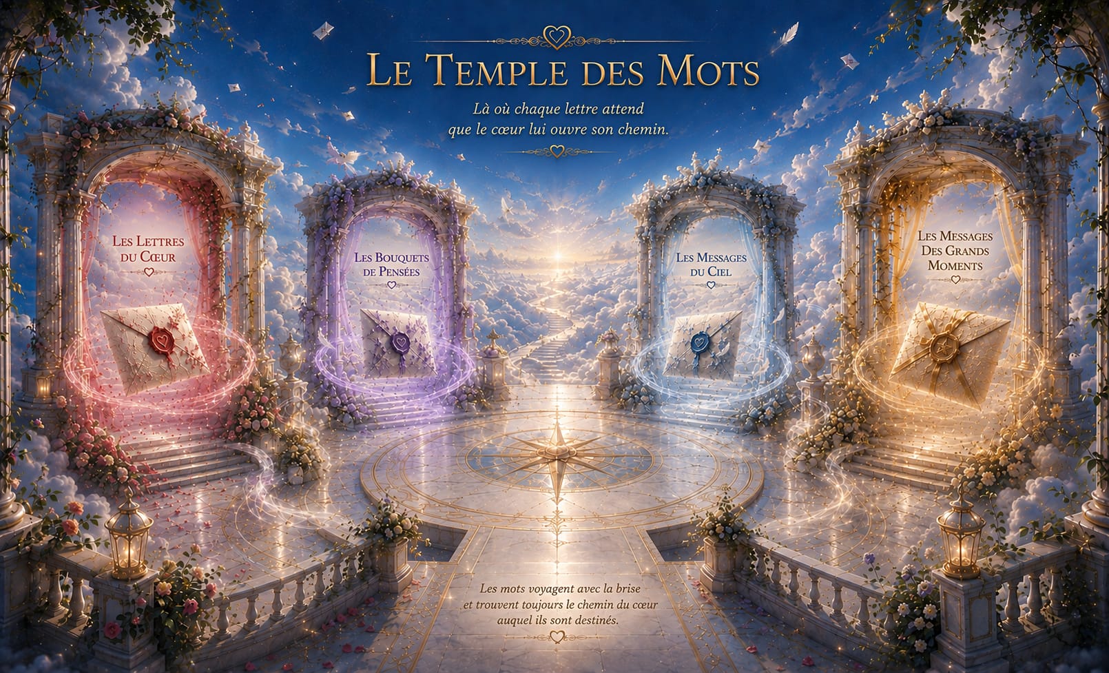 Le Temple des Mots – Les Messagers du Jardin